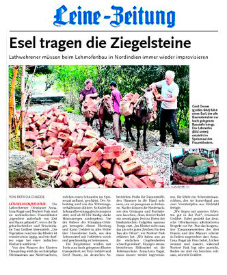 Esel tragen die Ziegelsteine